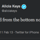 Image for article titled BlackBerry Creative Director Alicia Keys Is Tweeting From Her iPhone (Updated)